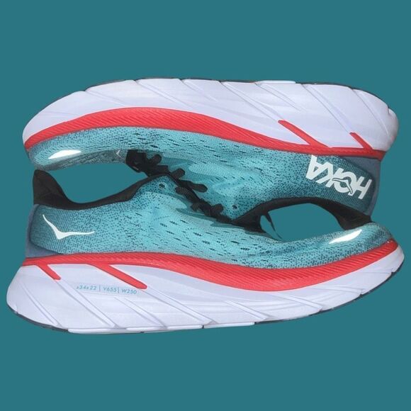 NWOB Men’s Hoka One One Clifton 8 Real Teal/Aquarelle  Running Shoes Sneakers 8. - Picture 7 of 9